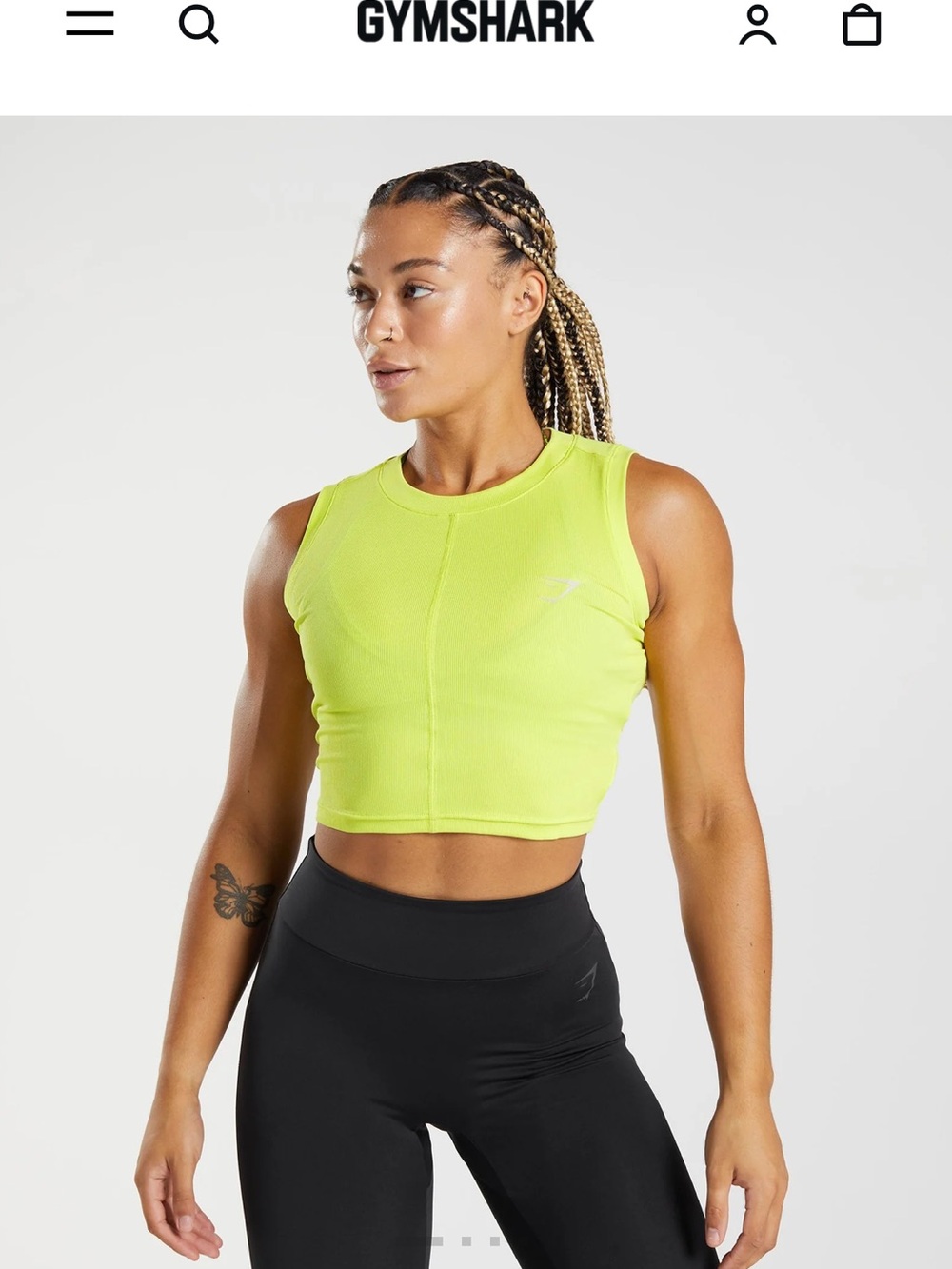 Gymshark POWER RIBBED MIDI TANK